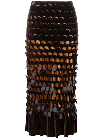 Maison Margiela, high-waist cut-out Midi Skirt