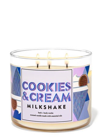 Cookies & Cream Milkshake 3-Wick Candle | Bath & Body Works