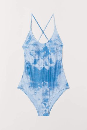 Swimsuit with Lacing - Blue
