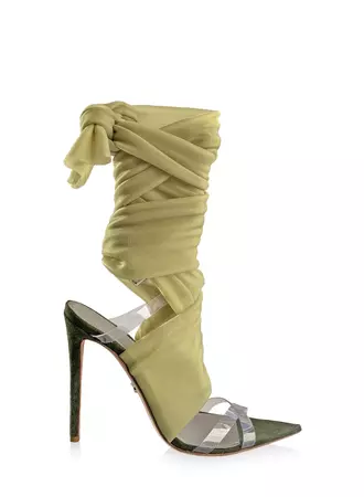 JULIET ARMY GREEN TULLE & PVC SANDALS – Monika Chiang