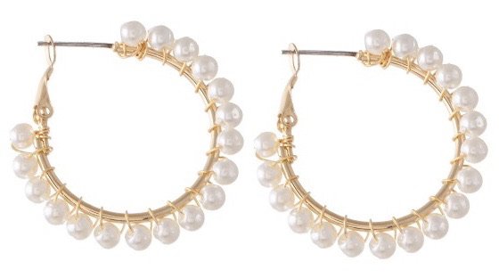 pearl hoop earrings from Belle & Ten