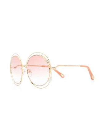 Chloé Eyewear Carlina Pearl round-frame sunglasses - FARFETCH