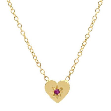 Dana Seng Mini Heart Birthstone Necklace 'amethyst'