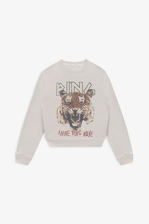 anine bing ANINE BING Tiger Sweatshirt - Stone