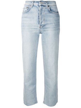RE/DONE raw hem cropped jeans