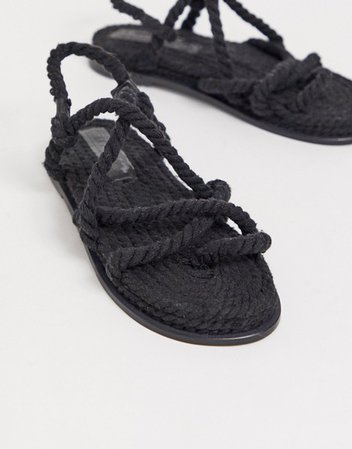 ASOS DESIGN Foxx premium chunky rope sandals | ASOS