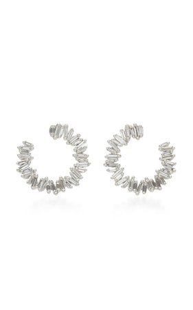 18k White-Gold Spiral Hoop Earrings By Suzanne Kalan | Moda Operandi