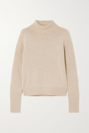 Beige Cashmere turtleneck sweater | Joseph | NET-A-PORTER