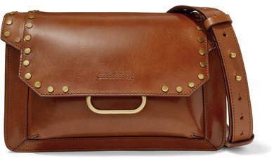 Maskhia Studded Leather Shoulder Bag - Tan
