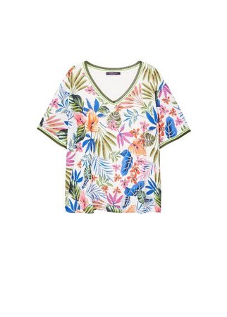 Violeta BY MANGO Combined printed T-shirt