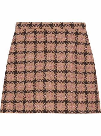 Gucci Lamé Check Tweed Mini Skirt - Farfetch