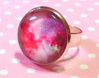 Pastel Pink Galaxy Ring (Pastel Goth Jewelry)