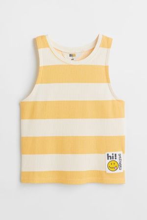 Cotton Tank Top - Yellow/SmileyWorld - Kids | H&M US