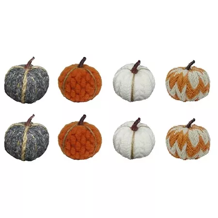 8ct Harvest Mini Fabric Wrapped Pumpkins : Target