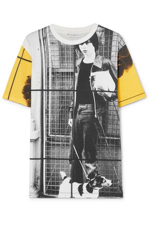 JW Anderson | + Gilbert & George printed cotton-jersey T-shirt | NET-A-PORTER.COM