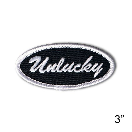 Unlucky Name Tag Embroidered Iron On Patch Novelty Bad Luck | Etsy