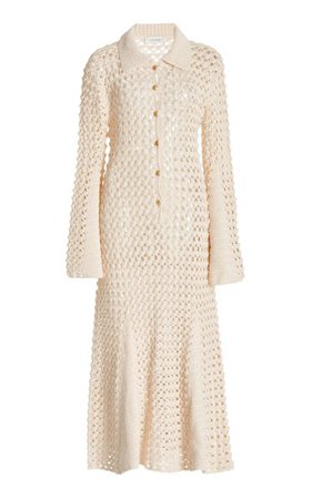 Lotus Crocheted Cotton Midi Dress By Wales Bonner | Moda Operandi