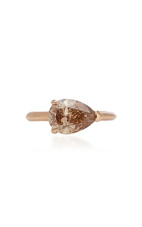 Maria Jose Jewelry Pear Shape Champagne Diamond Ring