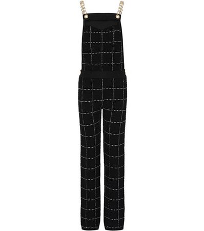 Knitted checked jumpsuit