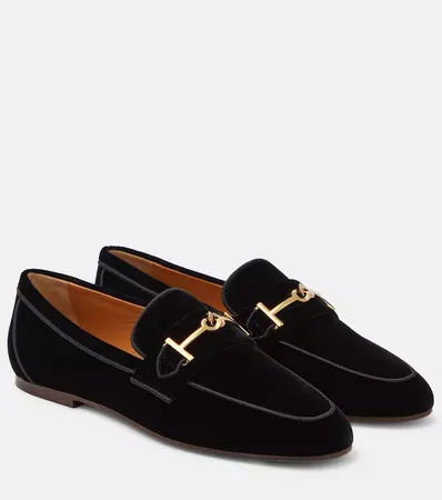 Embellished Velvet Loafers in Black - Tods | Mytheresa