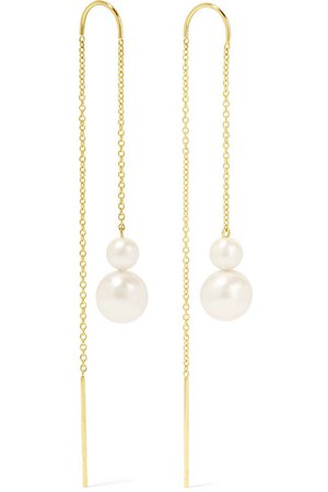 Ippolita | Nova 18-karat gold pearl earrings | NET-A-PORTER.COM