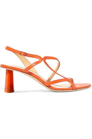 BY FAR | Brigette leather slingback sandals | NET-A-PORTER.COM