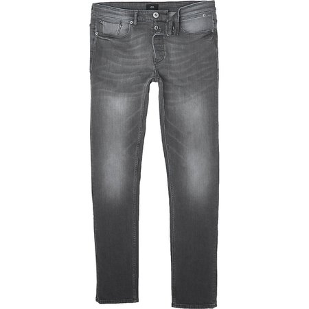 Grey Sid skinny fit jeans | River Island