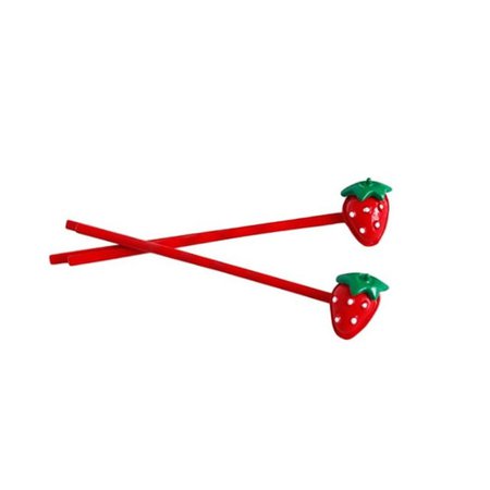 2Pcs/Set Korean Wavy One Word Hairpins Women Girls Lovely Baking Paint Strawberry Cherry Fruit Hair Clip Lolita Styling Barrette-in Women's Hair Accessories from Apparel Accessories on AliExpress