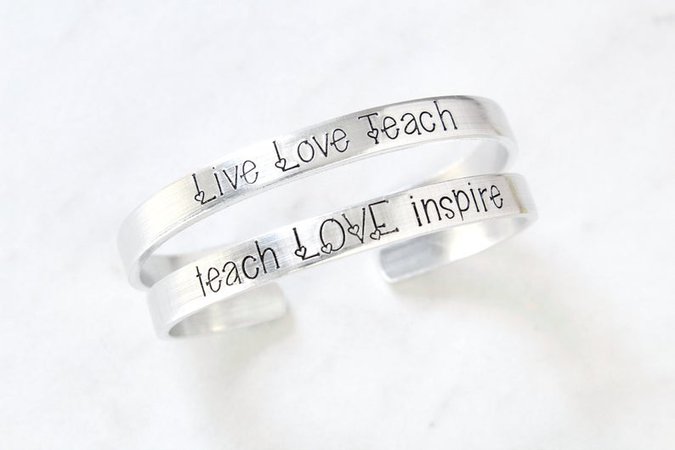 Teacher Bracelet Teacher Appreciation Gift Teach Love | Etsy