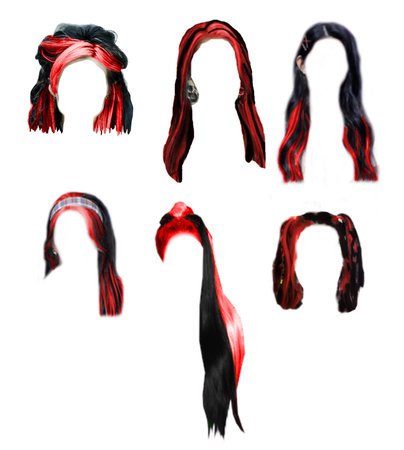 red black hair