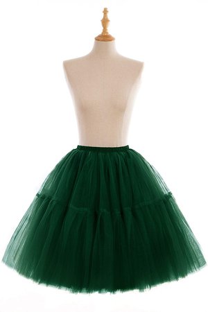 Babyonlinedress Princess Short Evening Prom Skirt Petticoat Tutu Skirt(Dark Green, One Size) at Amazon Women’s Clothing store: