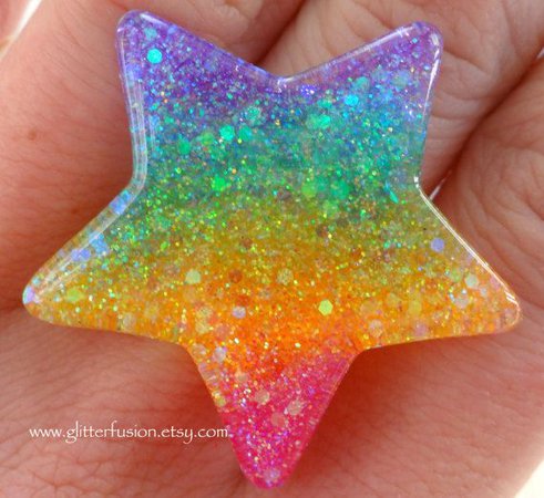 Neon Rainbow Star Ring