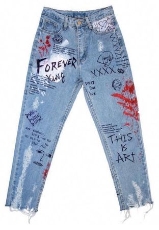 graffiti jeans