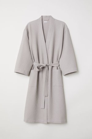 Waffled dressing gown - Light mole - Home All | H&M GB