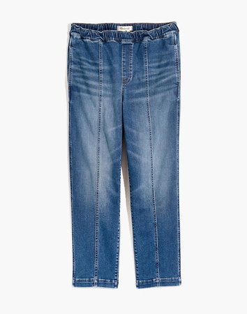 Pull-On Relaxed Jeans in Caville Wash: Seamed Edition