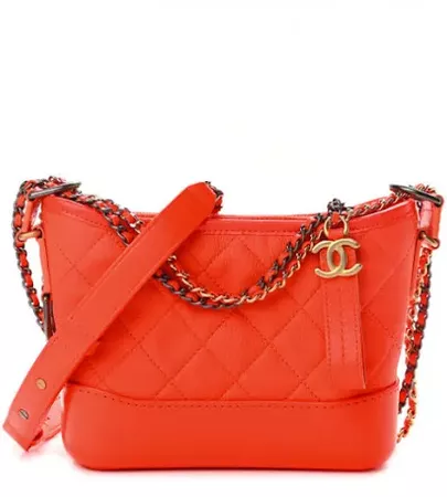 CHANEL Quilted Small Gabrielle Orange