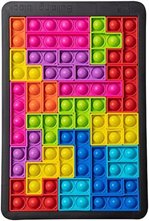 Amazon.com: GooKit Push Bubble Sensory Fidget Toys,Tetris Jigsaw Puzzle Pop Push it, Needs Stress Relief Squeeze Toys for Kids Adult (26pcs) : Toys & Games
