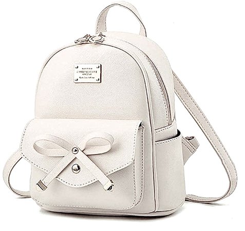 white backpack purse