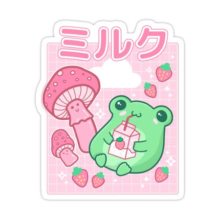 #frog#kawaii#strawberry cartoon#cute#cute frog#mushroom#cute mushroom