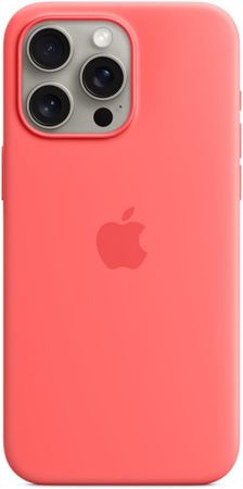 Amazon.com: Apple iPhone 15 Pro Max Silicone Case with MagSafe - Guava ​​​​​​​ : Cell Phones & Accessories