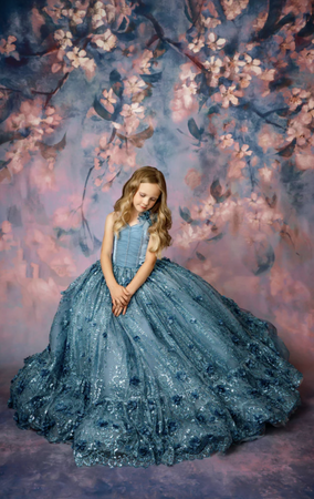 Teal Child Gown