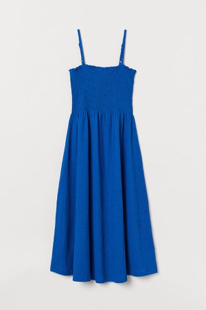 Crinkled Dress - Blue