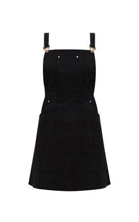 PLT Black overall dress