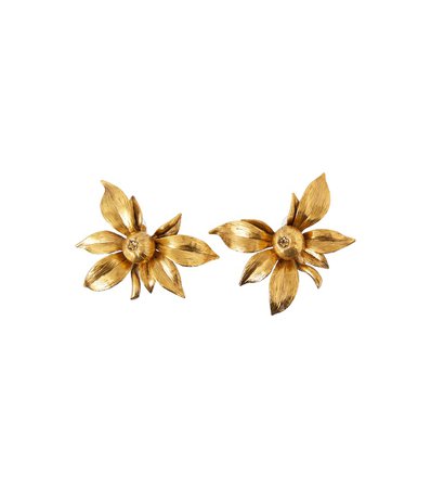 Saint Laurent - Floral clip-on earrings | Mytheresa