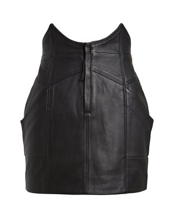 Retrofête | Fae Leather Mini Skirt | INTERMIX®