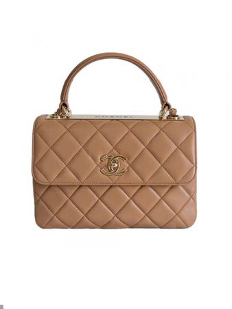 Chanel Small Trendy bag caramel lambskin gold hardware|Vintage-United