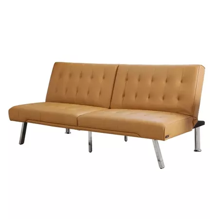 Jackson Leather Foldable Futon Sofa Bed - Abbyson Living : Target