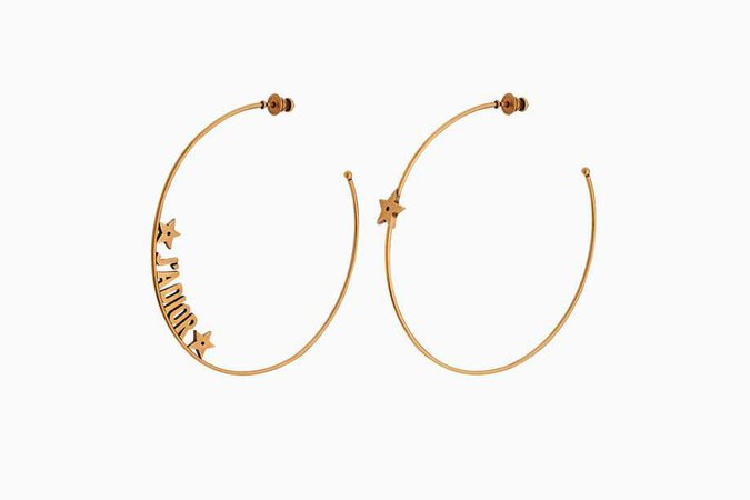 J'adior earrings in aged gold-tone metal - Dior