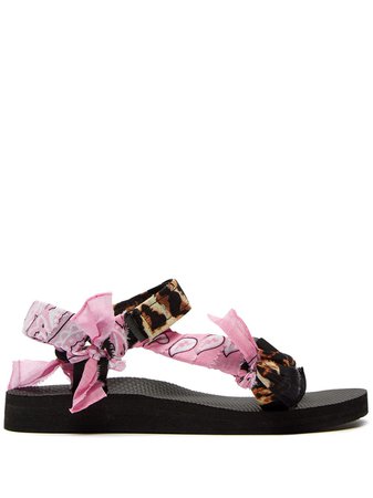 Shop pink Arizona Love Trekky leopard print sandals with Express Delivery - Farfetch