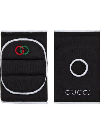 Gucci embroidered logo kneepads